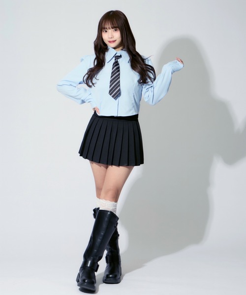 ALLuRing ChaRm（アリュリングチャーム）の「Pleated Skirt Pants / プリーツスカートパンツ（スカート・レディース・ホワイト/ブラック/ベージュ/グレー・S/M）」の10枚目の写真