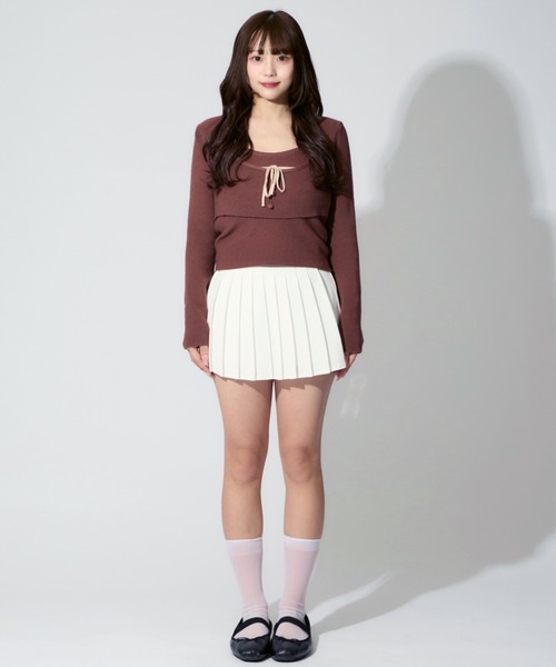 ALLuRing ChaRm（アリュリングチャーム）の「Pleated Skirt Pants / プリーツスカートパンツ（スカート・レディース・ホワイト/ブラック/ベージュ/グレー・S/M）」の21枚目の写真