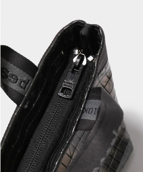 beautiful people（ビューティフルピープル）の「plaid vinyl logo    poach（ハンドバッグ・レディース・ホワイト/クリアブラック・FREE）」の6枚目の写真