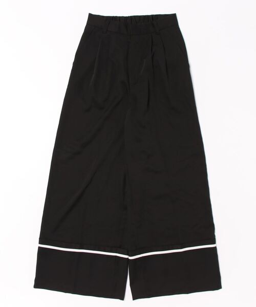 STYLEBLOCK（スタイルブロック）の「ツイルターンバックパンツ（その他パンツ・レディース・グレイッシュベージュ/ブラック/チャコールグレー/ライトグレー・M）」の2枚目の写真