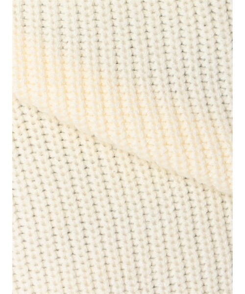 SUIT SQUARE(スーツスクエア)の「オーバーサイズVネックニット 長袖 ハンドウォッシュ アクリルウール 無地(ニット/セーター・レディース・キャメル/アイボリー/ダークブラウン・38(9号))」の7枚目の写真