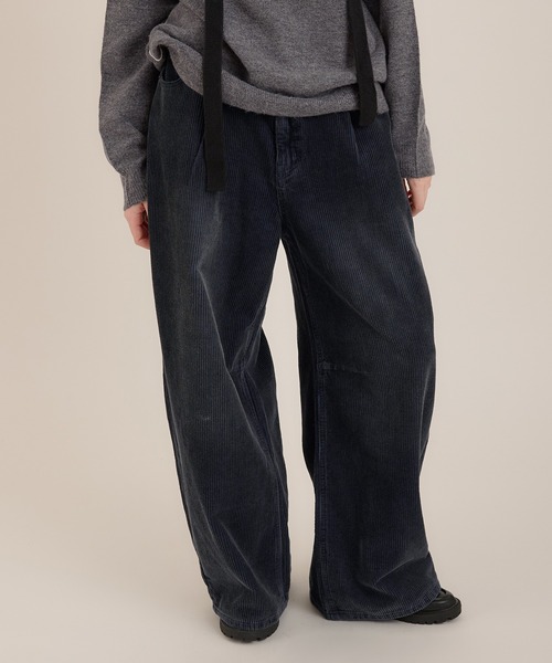 MUHET（ミュエータ）の「ブリーチコーデュロイパンツ（その他パンツ・メンズ・ネイビー/ブラウン・SMALL/X-LARGE/MEDIUM）」の3枚目の写真