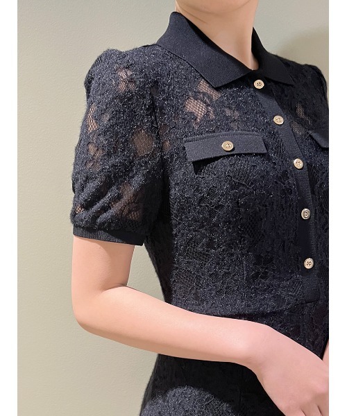 snidel レースポロドレス SNIDEL - snidel レースポロドレス 25ssの通販 by