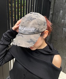 SPIRALGIRL | カモフラダメージロゴキャップ(キャップ)