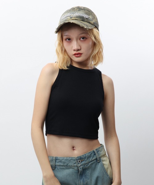 SPIRALGIRL(スパイラルガール)の「カモフラダメージロゴキャップ(キャップ・レディース・ピンク系/カーキ系/グレー系・FREE)」の6枚目の写真