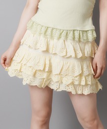 SPINNS | レースティアードミニスカート/スカパン/インナーパンツ付き(スカート)