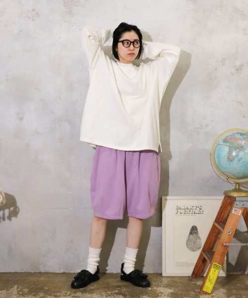 HARVESTY(ハーベスティ)の「HARVESTY / ハーベスティー JUMBO L/S TEE ジャンボ ロンT(Tシャツ/カットソー・レディース・ブラック/オフホワイト・1/2)」の5枚目の写真
