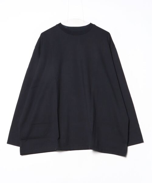 HARVESTY(ハーベスティ)の「HARVESTY / ハーベスティー JUMBO L/S TEE ジャンボ ロンT(Tシャツ/カットソー・レディース・ブラック/オフホワイト・1/2)」の9枚目の写真