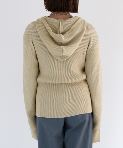 cepo(セポ)の「ニジュウス編みダブルジップパーカー(パーカー・レディース・ブルー/イエロー/ベージュ・M)」の13枚目の写真