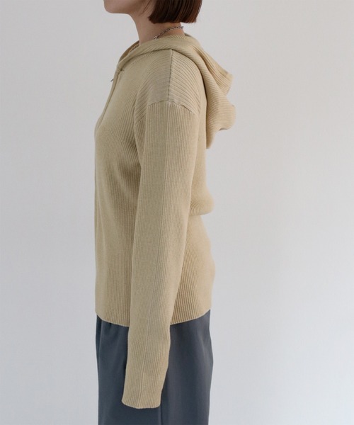 cepo(セポ)の「ニジュウス編みダブルジップパーカー(パーカー・レディース・ブルー/イエロー/ベージュ・M)」の12枚目の写真