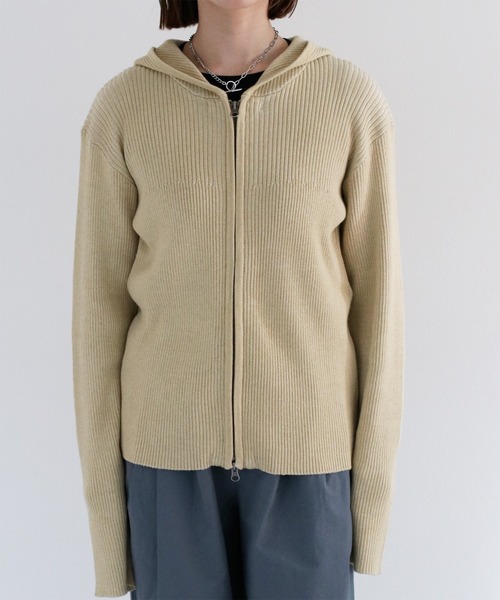 cepo(セポ)の「ニジュウス編みダブルジップパーカー(パーカー・レディース・ブルー/イエロー/ベージュ・M)」の14枚目の写真