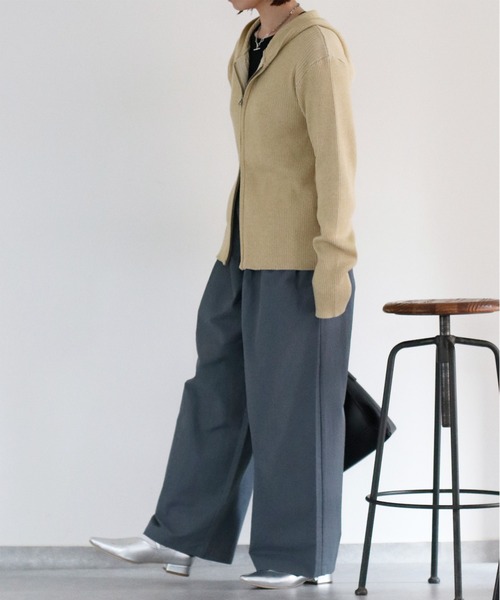 cepo(セポ)の「ニジュウス編みダブルジップパーカー(パーカー・レディース・ブルー/イエロー/ベージュ・M)」の20枚目の写真