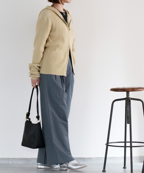 cepo(セポ)の「ニジュウス編みダブルジップパーカー(パーカー・レディース・ブルー/イエロー/ベージュ・M)」の18枚目の写真