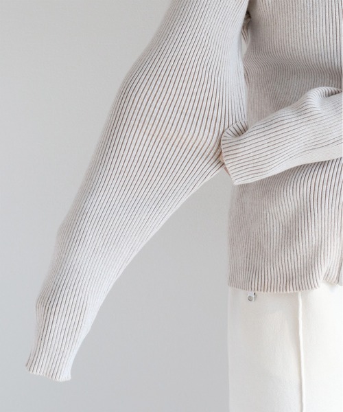 cepo(セポ)の「ニジュウス編みダブルジップパーカー(パーカー・レディース・ブルー/イエロー/ベージュ・M)」の11枚目の写真