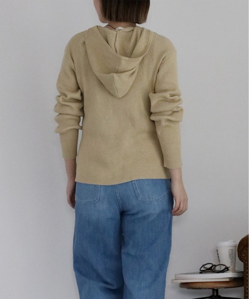 cepo(セポ)の「ニジュウス編みダブルジップパーカー(パーカー・レディース・ブルー/イエロー/ベージュ・M)」の6枚目の写真