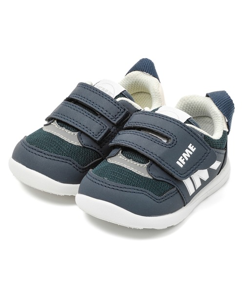 IFME（イフミー）の「BABY｜IFME ベーシックカラーワンベルトスニーカー（スニーカー・キッズ・オレンジ/ピンク/ネイビー/パープル・12.0cm/13.0cm/14.0cm/15.0cm/13.5cm/14.5cm/12.5cm）」の2枚目の写真