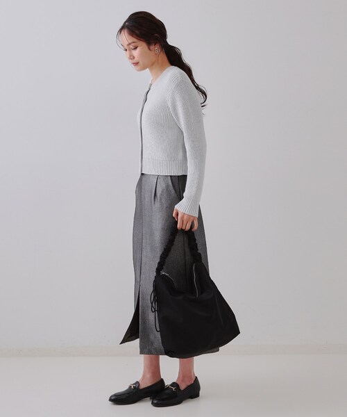 OPAQUE.CLIP（オペークドットクリップ）の「ラメヤーンニットカーディガン【洗濯機洗い可】（カーディガン/ボレロ・レディース・ブルー系5/シルバー系5/ゴールド系5・38/42/40）」の5枚目の写真