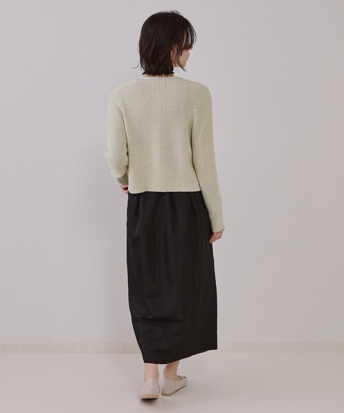 OPAQUE.CLIP（オペークドットクリップ）の「ラメヤーンニットカーディガン【洗濯機洗い可】（カーディガン/ボレロ・レディース・ブルー系5/シルバー系5/ゴールド系5・38/42/40）」の9枚目の写真