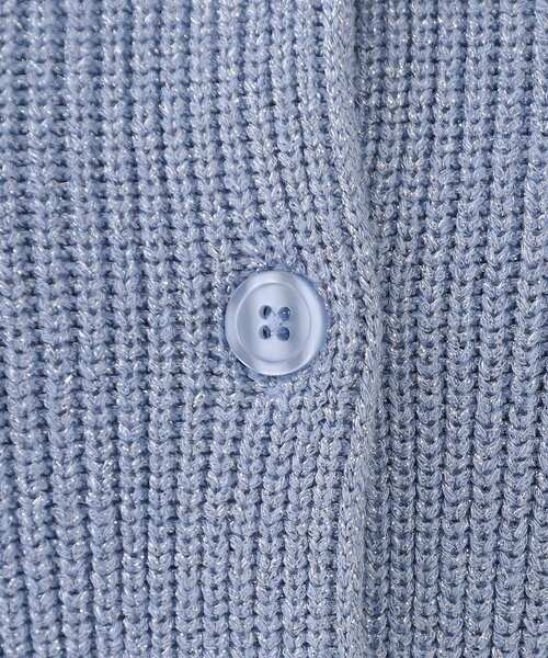 OPAQUE.CLIP（オペークドットクリップ）の「ラメヤーンニットカーディガン【洗濯機洗い可】（カーディガン/ボレロ・レディース・ブルー系5/シルバー系5/ゴールド系5・38/42/40）」の14枚目の写真
