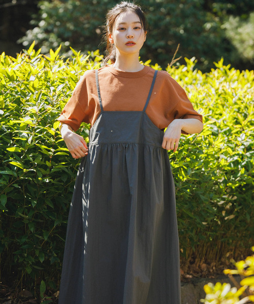 EKAL（エカル）の「『撥水/UVカット/UR TECH』ナイロンタッサーキャミワンピース（ワンピース・レディース・グレー/ベージュ系その他・ONE）」の15枚目の写真