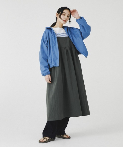 EKAL（エカル）の「『撥水/UVカット/UR TECH』ナイロンタッサーキャミワンピース（ワンピース・レディース・グレー/ベージュ系その他・ONE）」の20枚目の写真