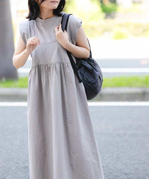 EKAL（エカル）の「『撥水/UVカット/UR TECH』ナイロンタッサーキャミワンピース（ワンピース・レディース・グレー/ベージュ系その他・ONE）」の21枚目の写真