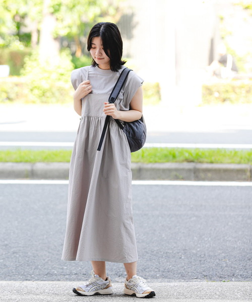 EKAL（エカル）の「『撥水/UVカット/UR TECH』ナイロンタッサーキャミワンピース（ワンピース・レディース・グレー/ベージュ系その他・ONE）」の22枚目の写真