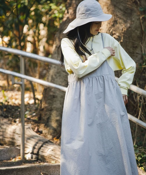 EKAL（エカル）の「『撥水/UVカット/UR TECH』ナイロンタッサーキャミワンピース（ワンピース・レディース・グレー/ベージュ系その他・ONE）」の3枚目の写真