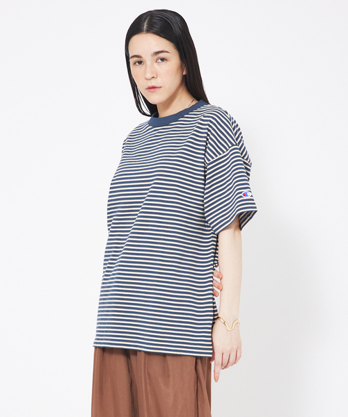 Champion(チャンピオン)の「【WEB限定】Champion ボーダー Tシャツ(Tシャツ/カットソー・レディース・ブラウン/ネイビー・フリー)」の15枚目の写真