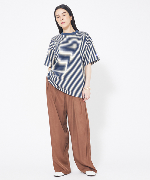 Champion(チャンピオン)の「【WEB限定】Champion ボーダー Tシャツ(Tシャツ/カットソー・レディース・ブラウン/ネイビー・フリー)」の16枚目の写真