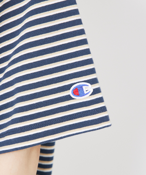 Champion(チャンピオン)の「【WEB限定】Champion ボーダー Tシャツ(Tシャツ/カットソー・レディース・ブラウン/ネイビー・フリー)」の17枚目の写真