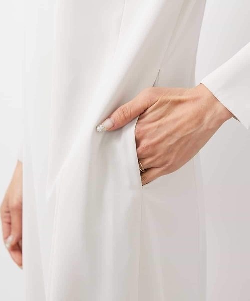 MICHEL KLEIN(ミッシェル・クラン)の「袖口パールワンピース(ワンピース・レディース・ブラック/グレー・38)」の7枚目の写真