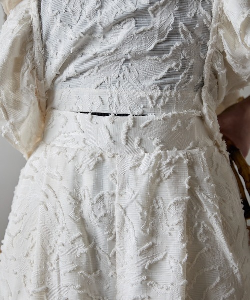 each（イーチ）の「フリンジジャガードタックパンツ（その他パンツ・レディース・ブラック/アイボリー・FREE）」の3枚目の写真