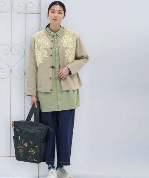[新品]glantaグレンタ　シークレットフォレスト刺繍リュック&トートバッグ glanta」シークレットフォレスト刺繍リュック&トートバッグ