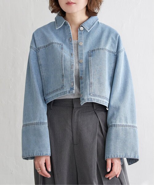 notch.(ノッチ)の「デニムショートシャツ(シャツ/ブラウス・レディース・ライトブルー/ブルー・M)」の10枚目の写真
