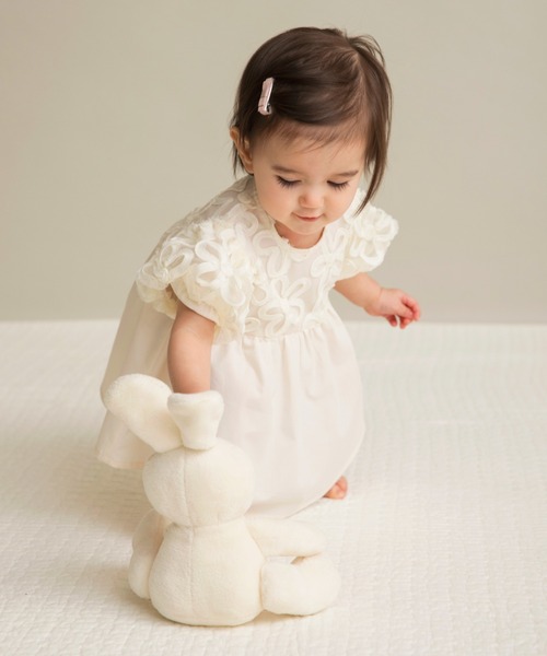 キッズとおそろい】フラワーチュールカバーオール（ロンパース