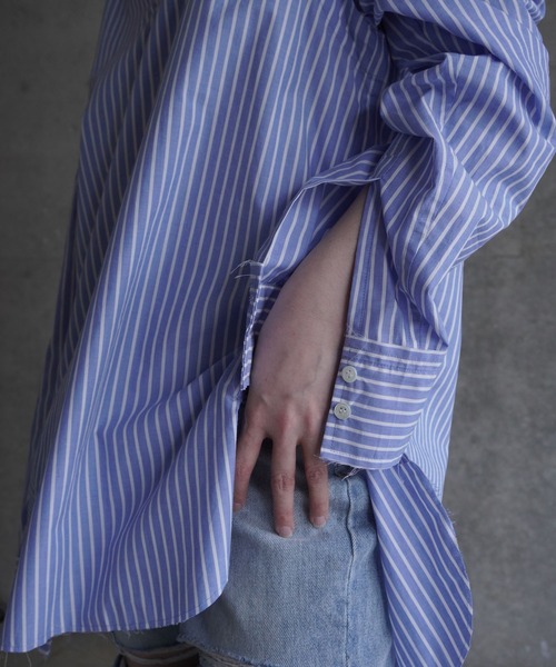 k3&co.（ケイスリーアンドコー）の「V NECK SHIRT（シャツ/ブラウス・レディース・ホワイト/ストライプ・ONE SIZE）」の16枚目の写真