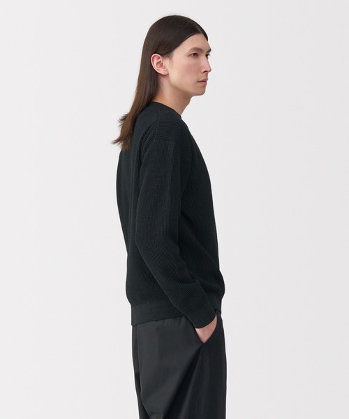 セール】〔MUJI Labo〕紳士 和紙混ニット長袖プルオーバー（ニット