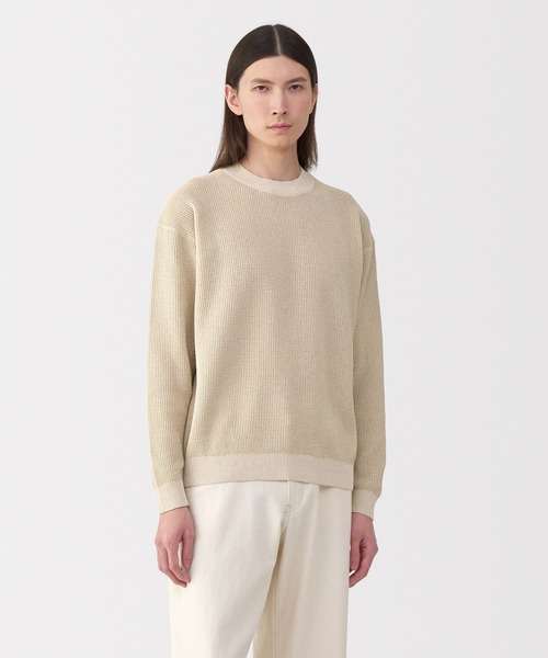 MUJI Labo コットンシャツジャケット　スカイブルー　ストライプ　M MUJI Labo コットンシャツジャケット スカイブルー ストライプ M