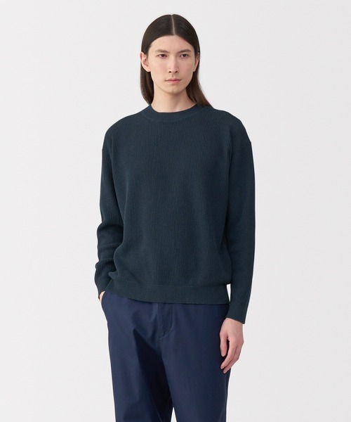 MUJI Labo 紳士 昔ながらの製法で編み立てたスウェットプルオーバー MUJI Labo 昔ながらの製法で編み立てたスウェットプルオーバー