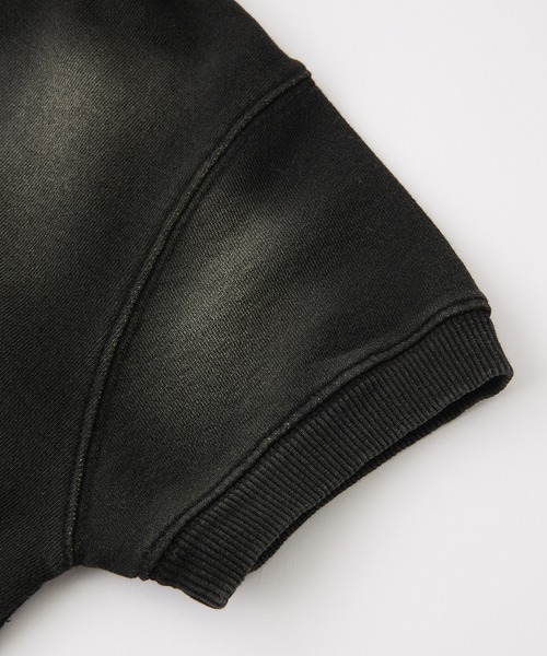 X-girl(エックスガール)の「FADED COMPACT S/S ZIP UP HOODIE(パーカー・レディース・パープル/オリーブ・S/M)」の11枚目の写真