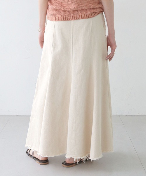 CLEIO（クレイオ）の「【CLEIO】コットンマーメイドスカート COTTON MERMAID SKIRT/736-13666（スカート・レディース・アイボリー/ブラック・FREE）」の7枚目の写真