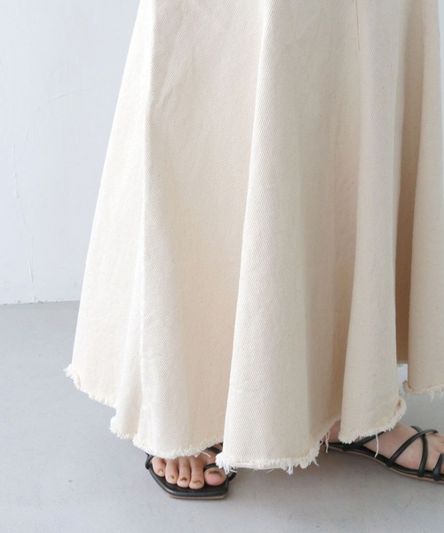 CLEIO（クレイオ）の「【CLEIO】コットンマーメイドスカート COTTON MERMAID SKIRT/736-13666（スカート・レディース・アイボリー/ブラック・FREE）」の10枚目の写真