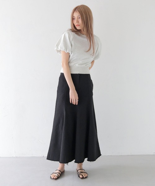 CLEIO（クレイオ）の「【CLEIO】コットンマーメイドスカート COTTON MERMAID SKIRT/736-13666（スカート・レディース・アイボリー/ブラック・FREE）」の18枚目の写真