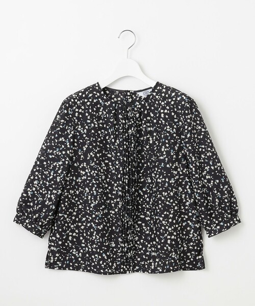 J.PRESS Ladies(J.プレス レディス)の「【洗える】スパンローンフラワープリント クルーネック ブラウス(シャツ/ブラウス・レディース・アイボリー系5/ネイビー系5・XS)」の8枚目の写真