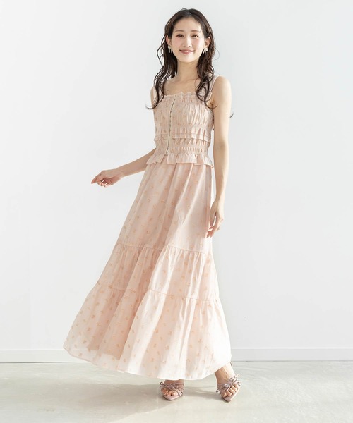 RANDA（ランダ）の「ショルダーリボンワンピース（ワンピース・レディース・ブラック/ホワイト/ピンク/ベージュ・1/0）」の4枚目の写真