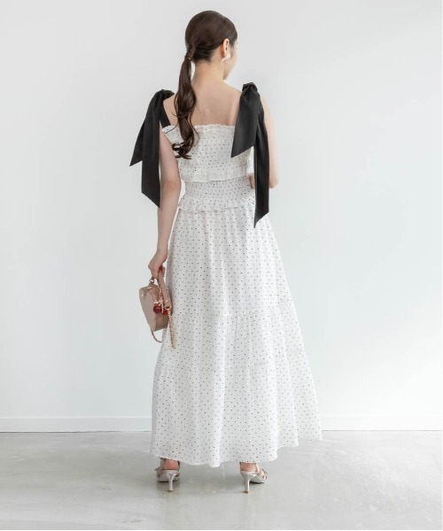 RANDA（ランダ）の「ショルダーリボンワンピース（ワンピース・レディース・ブラック/ホワイト/ピンク/ベージュ・1/0）」の19枚目の写真