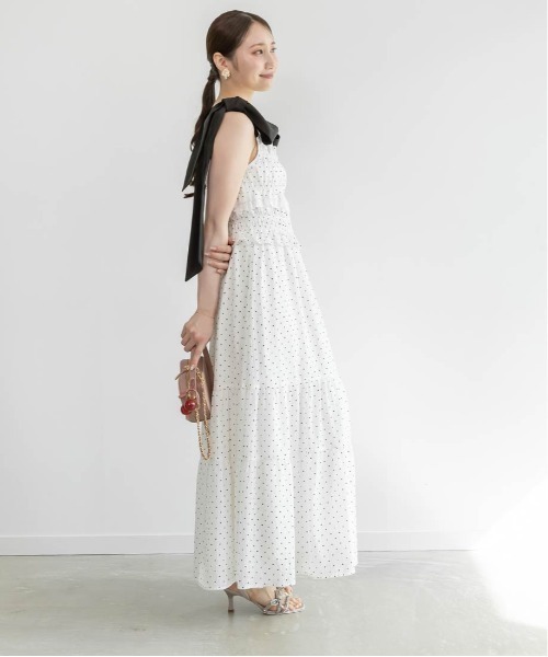 RANDA（ランダ）の「ショルダーリボンワンピース（ワンピース・レディース・ブラック/ホワイト/ピンク/ベージュ・1/0）」の20枚目の写真