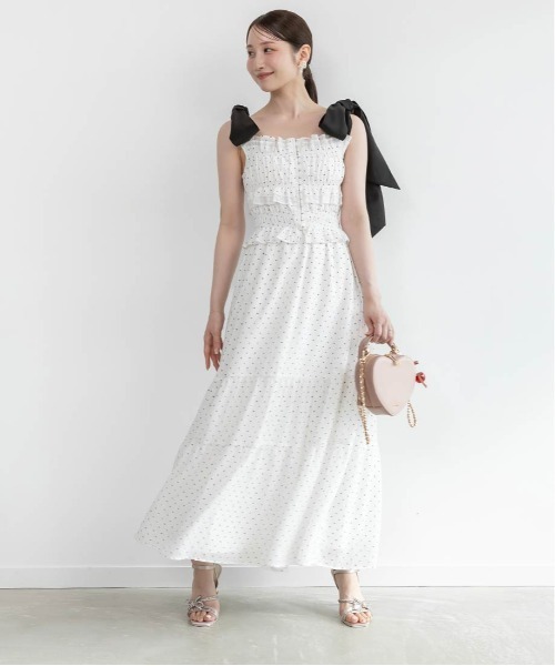 RANDA（ランダ）の「ショルダーリボンワンピース（ワンピース・レディース・ブラック/ホワイト/ピンク/ベージュ・1/0）」の21枚目の写真