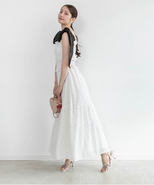 RANDA（ランダ）の「ショルダーリボンワンピース（ワンピース・レディース・ブラック/ホワイト/ピンク/ベージュ・1/0）」の22枚目の写真